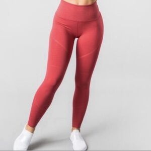 Alphalete burnt orange Revival R6 leggings, medium.